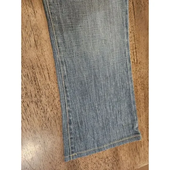 Women's vintage Y2K Mid-rise Jeans Straight 90's Light Denim Pants Blue boot cut - Picture 5 of 16